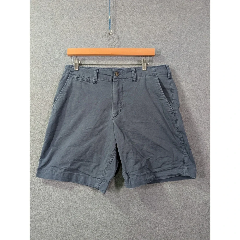 American Eagle Flex Chino Shorts Men's 33 Blue Stretch Casual Preppy Golf